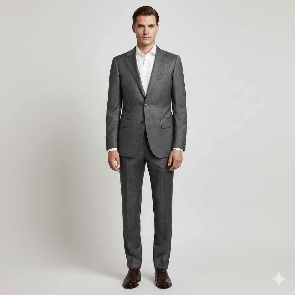 SuitSupply Brescia Men's‎ suit Size 46R Gray Wool Blend Dress Pants